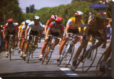 Courage: Making a Turn Bicycle Race Stretched Canvas Print