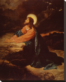 Christ in Gethsemane Stretched Canvas Print by E. Goodman
