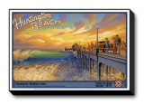 Huntington Beach Stretched Canvas Print by Kerne Erickson Huntington Beach Stretched Canvas Print by Kerne Erickson
