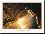 Golden Sunrise Curl Stretched Canvas Print by Woody Woodworth