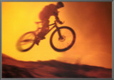 Challenge: Mountain Bike Framed Canvas Print