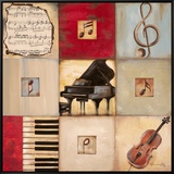 Feel the Music II Framed Canvas Print by Hakimipour-Ritter 