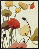Pavots Ondule Framed Canvas Print by Shirley Novak