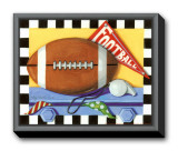 Football Framed Canvas Print by Kathy Middlebrook