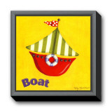 Boat Framed Canvas Print by Kathy Middlebrook