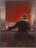 Cigar Bar Framed Canvas Print by Brent Lynch