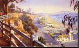 Pacific Coast Highway II Stretched Canvas Print by John Comer