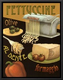 Fettuccine Framed Canvas Print by Daphne Brissonnet