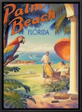 Palm Beach, Florida Framed Canvas Print by Kerne Erickson