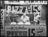 Hot Italian Pizza Framed Canvas Print by Nat Norman