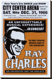 Ray Charles at the City Center Arena, Seattle, 1966 Stretched Canvas Print by Dennis Loren