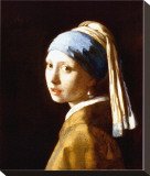 Girl with a Pearl Earring Stretched Canvas Print by Jan Vermeer