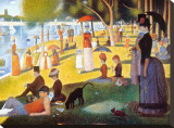 Sunday Afternoon on the Island of la Grande Jatte, c.1886 Stretched Canvas Print by Georges Seurat