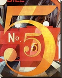 The Figure 5 in Gold, 1928 Stretched Canvas Print by Charles Demuth