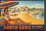 Visit Santa Cruz Stretched Canvas Print by Kerne Erickson