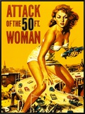 Attack of the 50 Foot Woman Framed Canvas Print