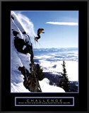 Challenge: Skier Framed Canvas Print