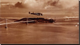 Amelia Earhart en vuelo, de Oakland a Honolulú, 17 de marzo de 1937 Reproducción en lienzo de la lámina por Clyde Sunderland