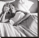 Marilyn Monroe: Bed Stretched Canvas Print
