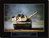 Fortitude: Tank on the Move Stretched Canvas Print by Jerry Angelica