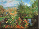 Stiller Winkel im Garten von Montgeron Stretched Canvas Print by Claude Monet