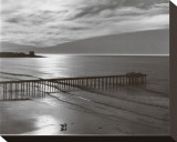 The Scripps Pier Stretched Canvas Print by Ansel Adams