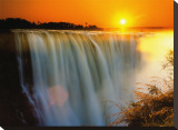 Victoria Falls - Zimbabwe Stretched Canvas Print by Roger De La Harpe