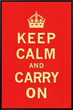 Keep Calm and Carry On Framed Canvas Print
