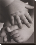 Hope: Baby Hands and Feet Stretched Canvas Print by Laura Monahan
