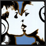 The Kiss Framed Canvas Print by Steez 