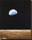 Salida de la Tierra desde la luna Reproducción en lienzo de la lámina Salida de la Tierra desde la luna Reproducción en lienzo de la lámina