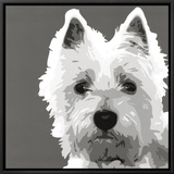 West Highland Terrier Framed Canvas Print by Emily Burrowes