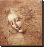 Female Head (La Scapigliata), c.1508 Stretched Canvas Print by Leonardo da Vinci 