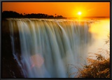 Victoria Falls - Zimbabwe Framed Canvas Print by Roger De La Harpe