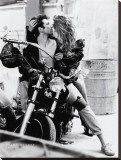 Harley Davidson Stretched Canvas Print by Frank Schott
