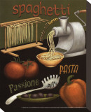 Spaghetti Stretched Canvas Print by Daphne Brissonnet
