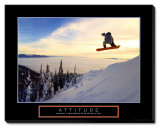 Attitude: Snow Boarder Stretched Canvas Print