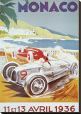 8th Grand Prix Automobile, Monaco, 1936 Stretched Canvas Print by Geo Ham