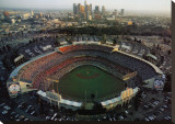 Dodger Stadium - Los Angeles, California Stretched Canvas Print by Mike Smith