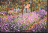 Le jardin de l'artiste à Giverny, vers 1900 Reproduction transférée sur toile par Claude Monet