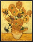 Vase of Fifteen Sunflowers, c.1889 Framed Canvas Print