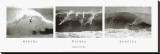 Makaha, Waimea, Honolua Stretched Canvas Print by Leroy Grannis