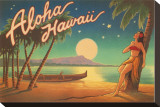 Aloha Hawaii Stretched Canvas Print by Kerne Erickson