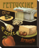 Fettuccine Stretched Canvas Print by Daphne Brissonnet