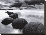 Boulders on the Beach Stretched Canvas Print