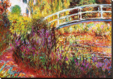 Le pont japonais à Giverny Reproduction transférée sur toile par Claude Monet