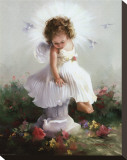 Baby Angel II Stretched Canvas Print by Joyce Birkenstock