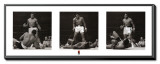 Muhammad Ali vs. Sonny Liston Triptych Framed Canvas Print