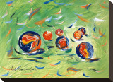 Marbles Stretched Canvas Print by Cynthia Hudson