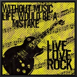 Without Music Framed Canvas Print by Louise Carey